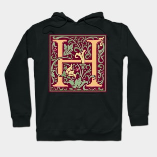 William Morris Vintage Letter H Hoodie